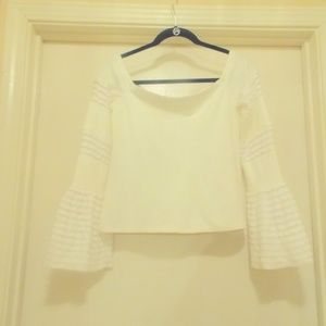 $286 NWT Alexis Griffin Ruffle long sleeve top L